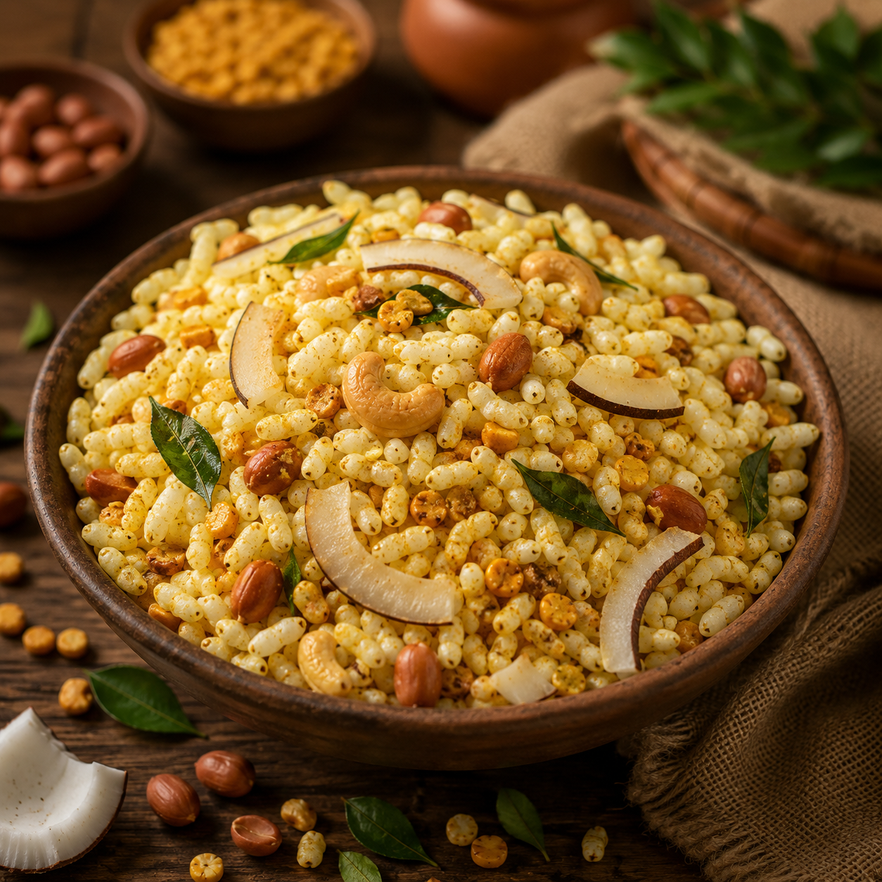 Murmura Chivda – Light & Crunchy Puffed Rice Snack Mix 250g