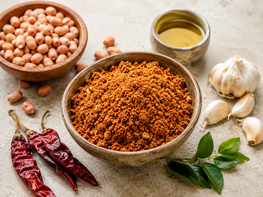 Solapuri Shenga (Peanut) Chutney | Solapuri Erdnuss-Chutney