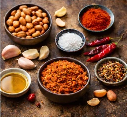 Solapuri Shenga (Peanut) Chutney | Solapuri Erdnuss-Chutney