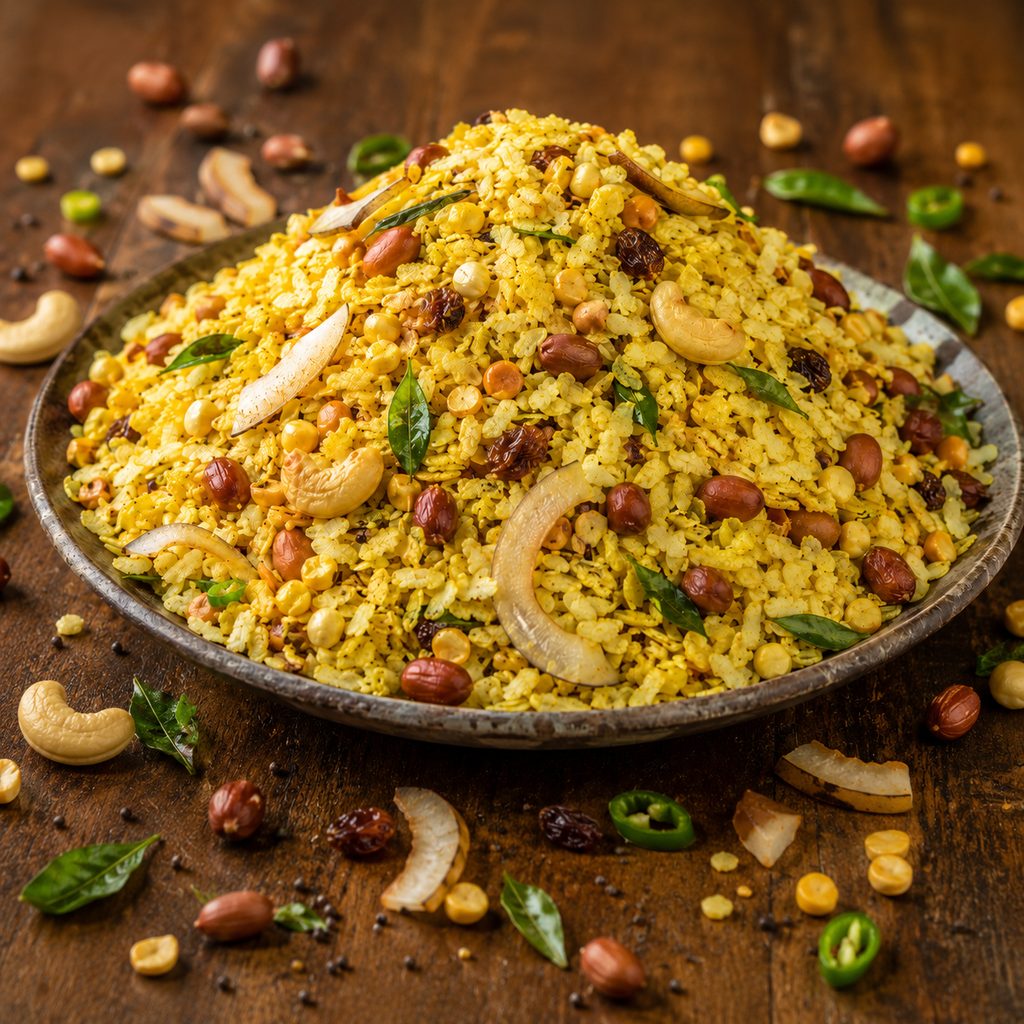 Poha Chivda – Light & Crunchy Indian Snack Mix 250g